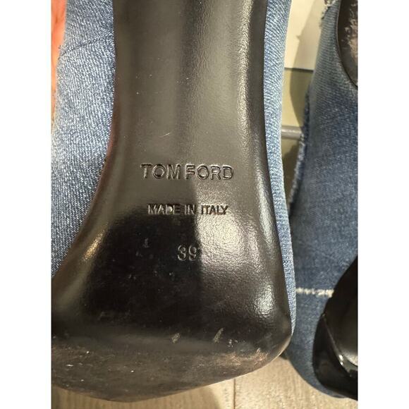 Tom Ford Frayed Raw Blue Denim Pointed Toe Stiletto Heel Pumps Size 39 $790 MSRP - Picture 4 of 14